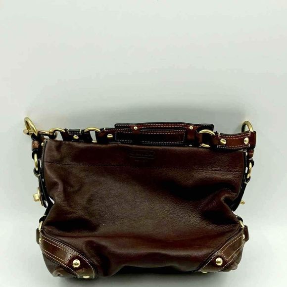 Coach Handbags - COACH Designer Carly BROWN LEATHER SATCHEL HANDBAG SHOULDER PURSE